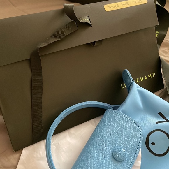 Sold⚠️LONGCHAMP X ANDRÉ Pouch with handle - Blue - Picture 6 of 7